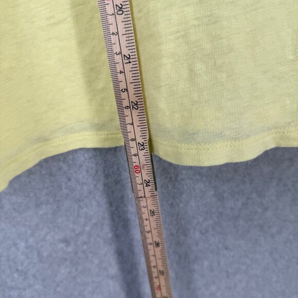 Eileen Fisher Knit Linen Short Sleeve Shirt Size S Butter Yellow Oversized EUC - Picture 9 of 10